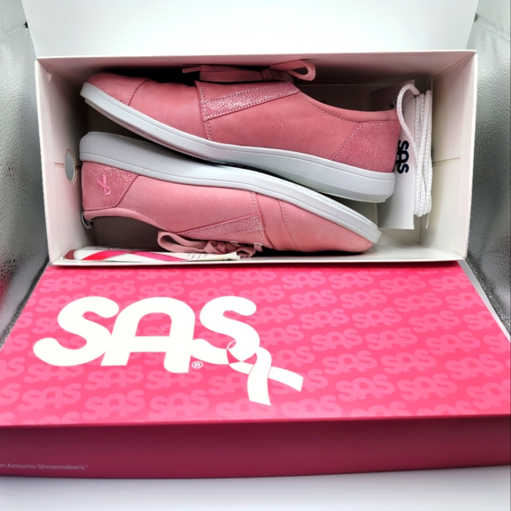 SAS Marnie Limited Edition Lace Up Pink Breast Cancer Awareness Sneaker size 9N